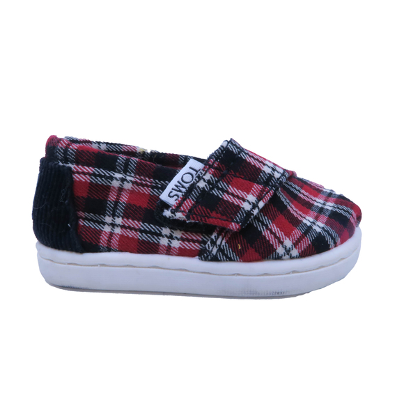 Toms Other - Toms Unisex Red | White | Black Plaid Shoes size: 3 Infant
